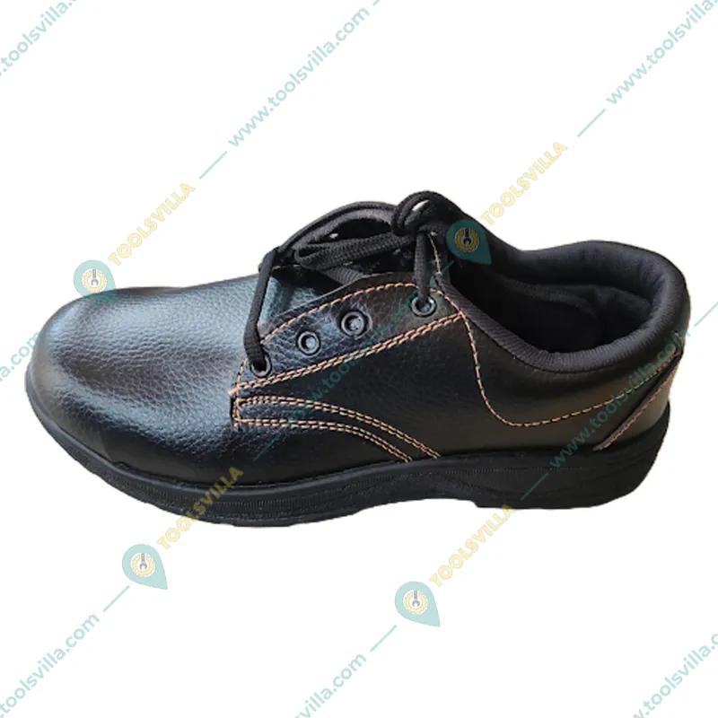 Main-toe Pack of 2 Safety Shoe - PVC Sole, PVC Toe, Synthetic Leather Material(Size-6)