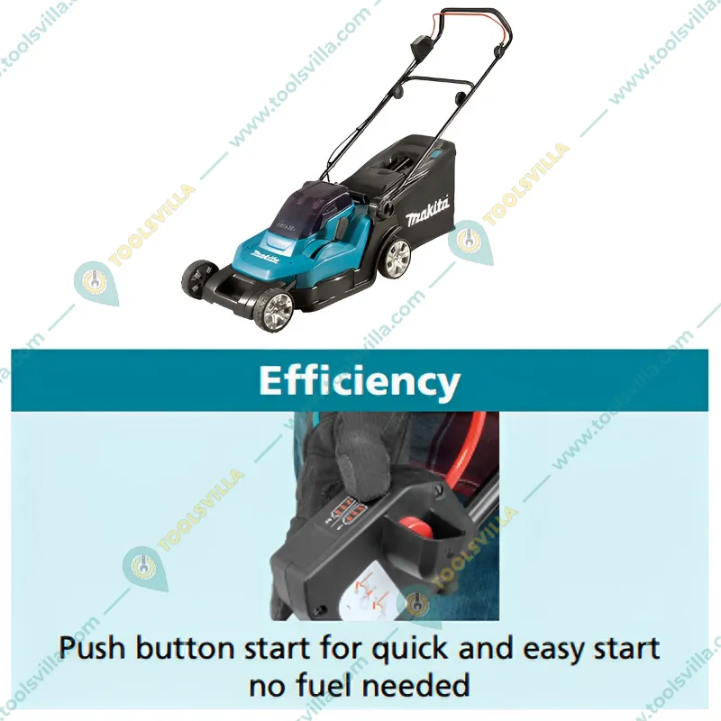 Makita DLM432CT2 Twin Cordless Lawn Mower of 17 inch Cutting Width