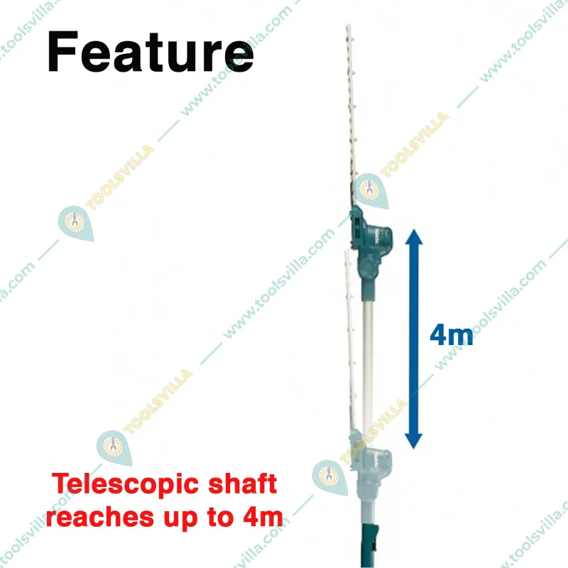 Makita DUN461WZ, 18V Battery Operated Pole Hedge Trimmer of 460mm Blade Length