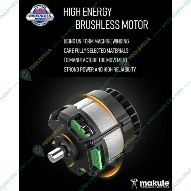 Makute 1/2 inch 20V Cordless Impact Wrench, 2200 RPM (CW001)