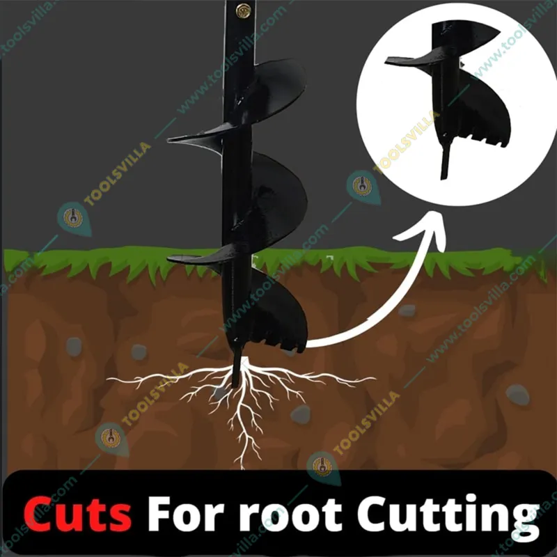 Redbuild Heavy Duty Manual Adjustable Earth Auger Hole Digger With 6 inch Diameter, Soil Digging, Farming Tools