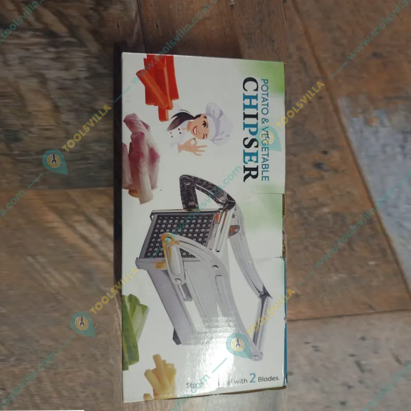 Manually Operated French Fries Making Machine with Free Peeler, Stainless Steel Body
