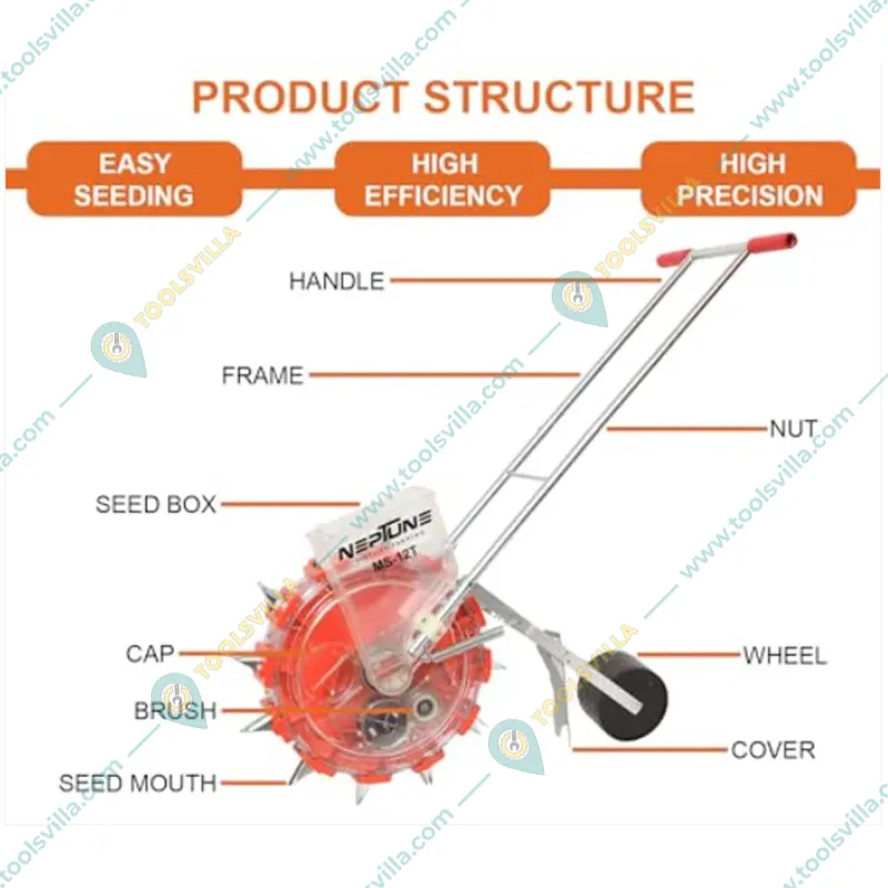 Neptune 12 teeth Hand Operated Single Barrel Manual Seed Drill Machine used for Agriculture purpose