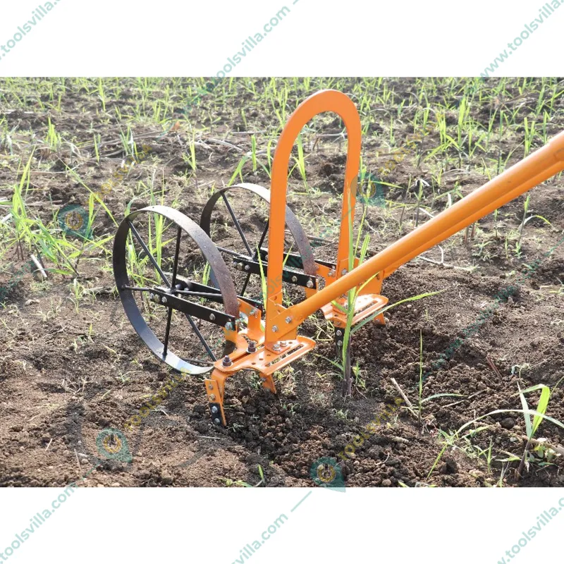 Mahan MHAWH Manual High Arc Wheel Hoe with Oscillating Hoe 6 Inch (2 nos), Plow Set, Cultivation Teeth (4 Nos.)