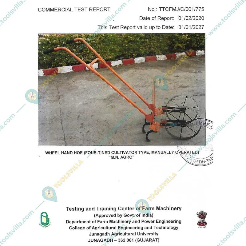 Mahan MHAWH Manual High Arc Wheel Hoe with Oscillating Hoe 6 Inch (2 nos), Plow Set, Cultivation Teeth (4 Nos.)