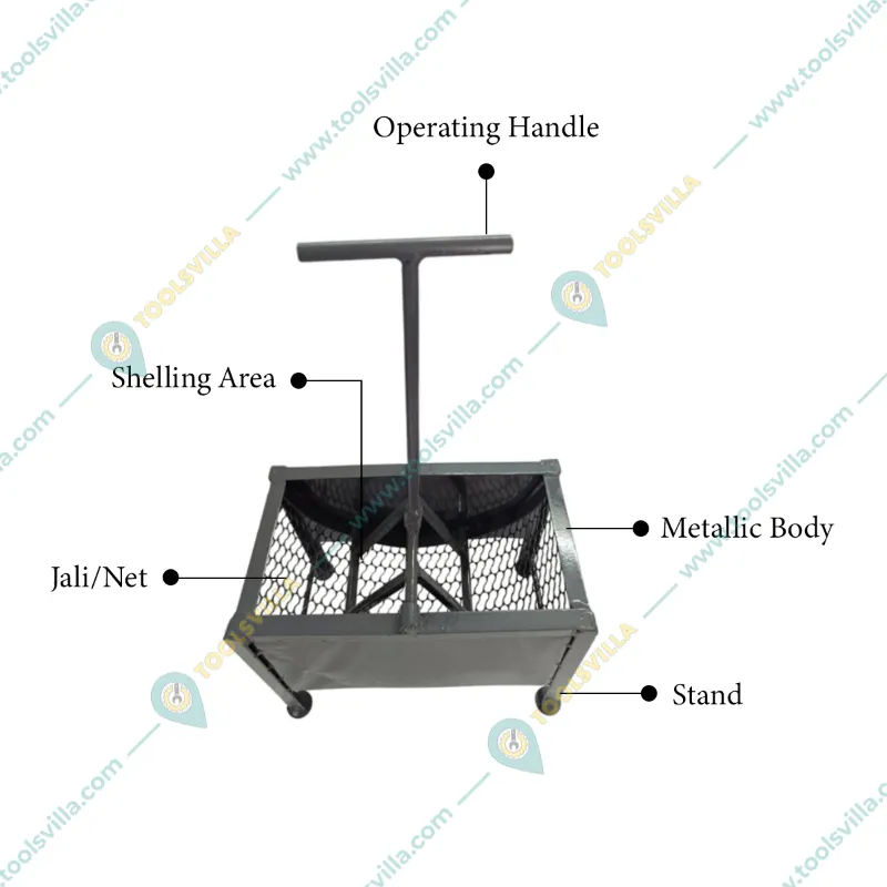 Manual Groundnut/Peanut Shelling Machine With Metallic Body, 50 Kg/hr