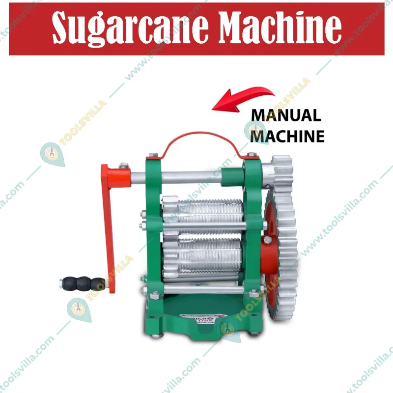 MICROACTIVE Manual Sugarcane Juice Machine (Small Size), Cast Iron Body with 2 CI Roller