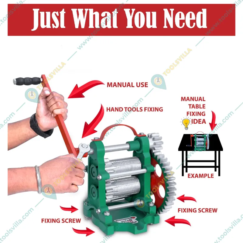 MICROACTIVE Manual Sugarcane Juice Machine (Small Size), Cast Iron Body with 2 CI Roller