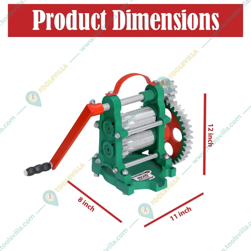 MICROACTIVE Manual Sugarcane Juice Machine (Small Size), Cast Iron Body with 2 CI Roller