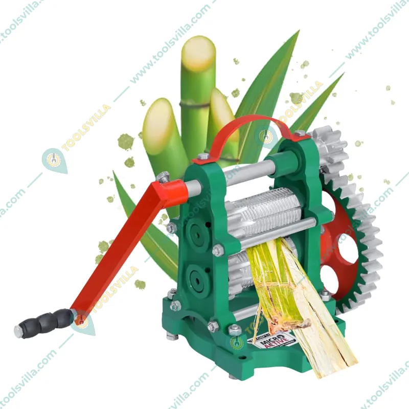 MICROACTIVE Manual Sugarcane Juice Machine (Small Size), Cast Iron Body with 2 CI Roller
