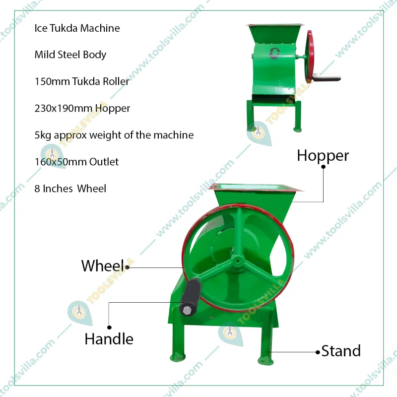 Easy to Use Manual Tabletop Ice Tukda Machine for Domestic & Small Business