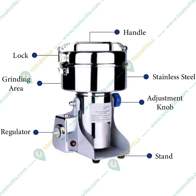 Commercial 1Kg Electric Dry Masala & Herbs Spices Grinder 2800W
