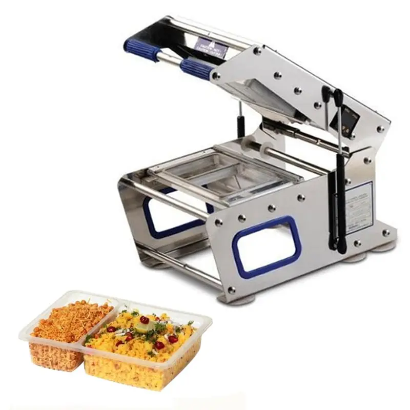 2 Portion Meal Tray Sealing Machine 700W, 350 trays/hr