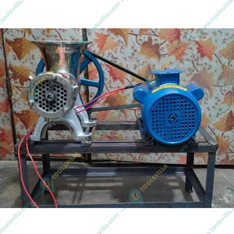Heavy Duty Power Meat Mincer Fitted on Frame with 1 HP Motor