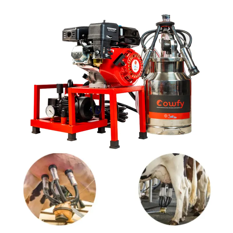 COWFY Fixed Single Bucket Maddog Milking Machine  with GX200 Engine