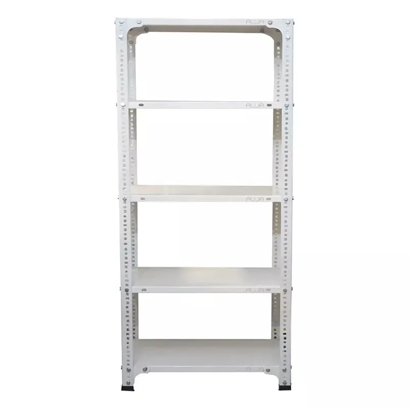 Menage 60 x 23 x 15 Inch 5 Shelves Ivory Colour Multipurpose Storage Rack (20 Gauge Shelves & 14 Gauge Angle)