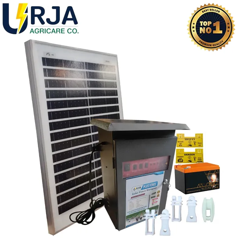 Urja 15 KV Metal Body Power Fence Solar Zatka Machine Combo Full Set for Area up to 70 Acre (1 Year Warranty on Machine)
