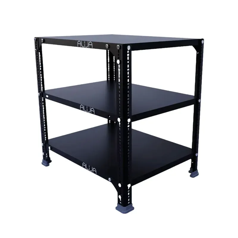 Alija 36 x 23 x 18 Inch 3 Shelves Multipurpose Storage Rack