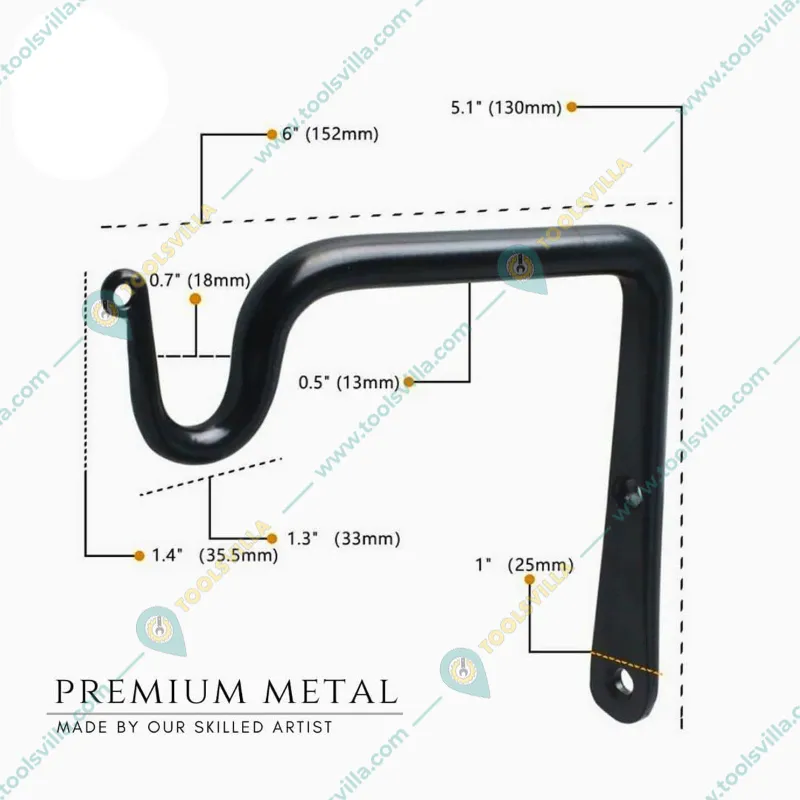 Ecofynd 6.5 inches Straight Wall Hook Hanging Plant Bracket for Bird Feeders, Planters, Lanterns, Wind Chimes (Set of 4)