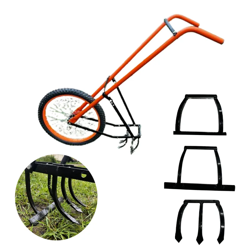 Powder Coating Mild Steel Manual Wheel Hoe with Attachments
