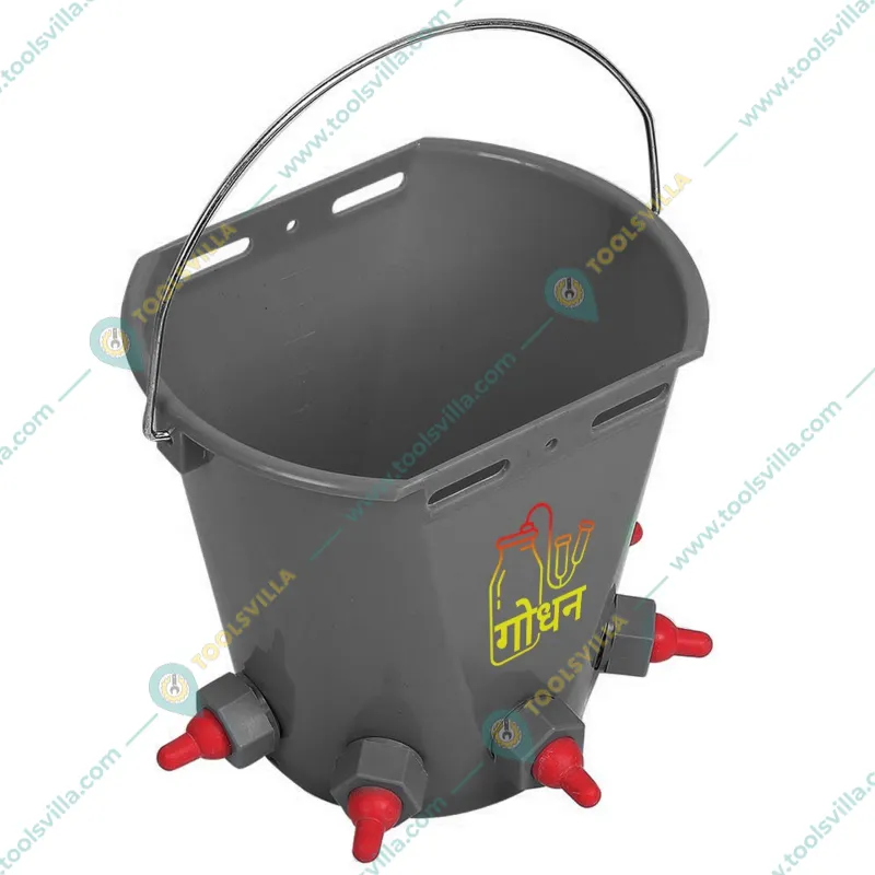 Godhan Milk Feeding Bucket For Goat ,Calf With 5 Nipples