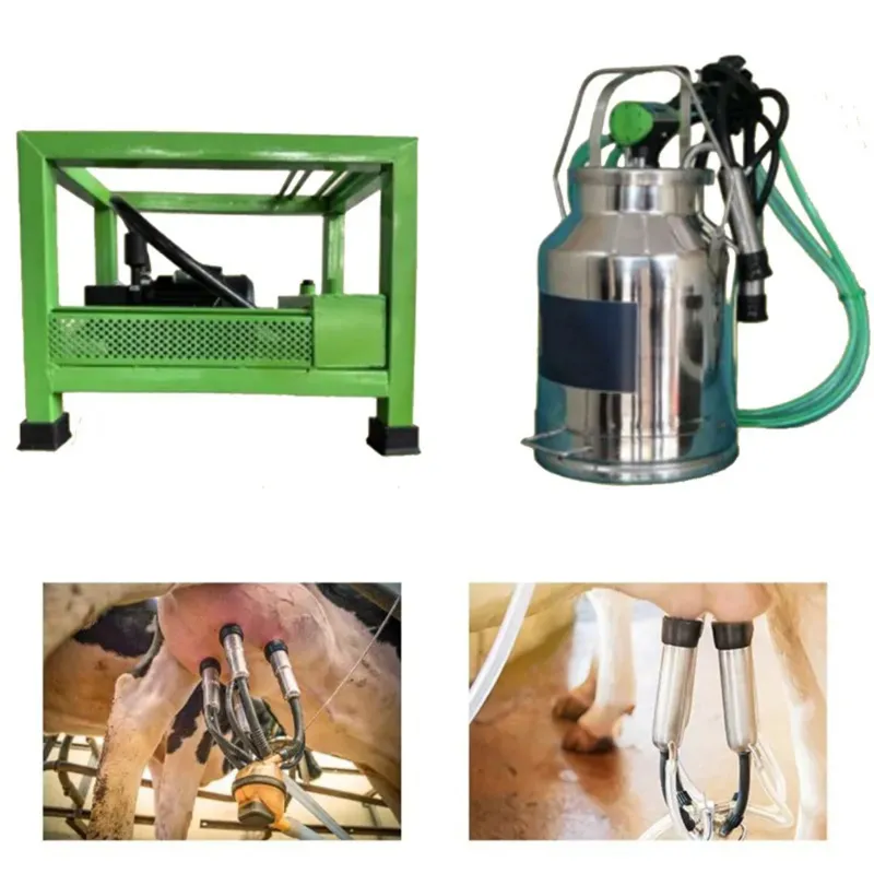 Commercial Single Bucket 0.5 HP Monoblock Milking Machine With 20 Liters Stainless Steel Milking Bucket