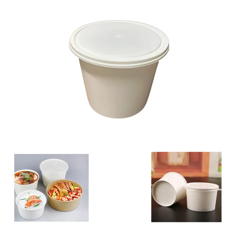 750ml Milky White Plastic Container with Lid