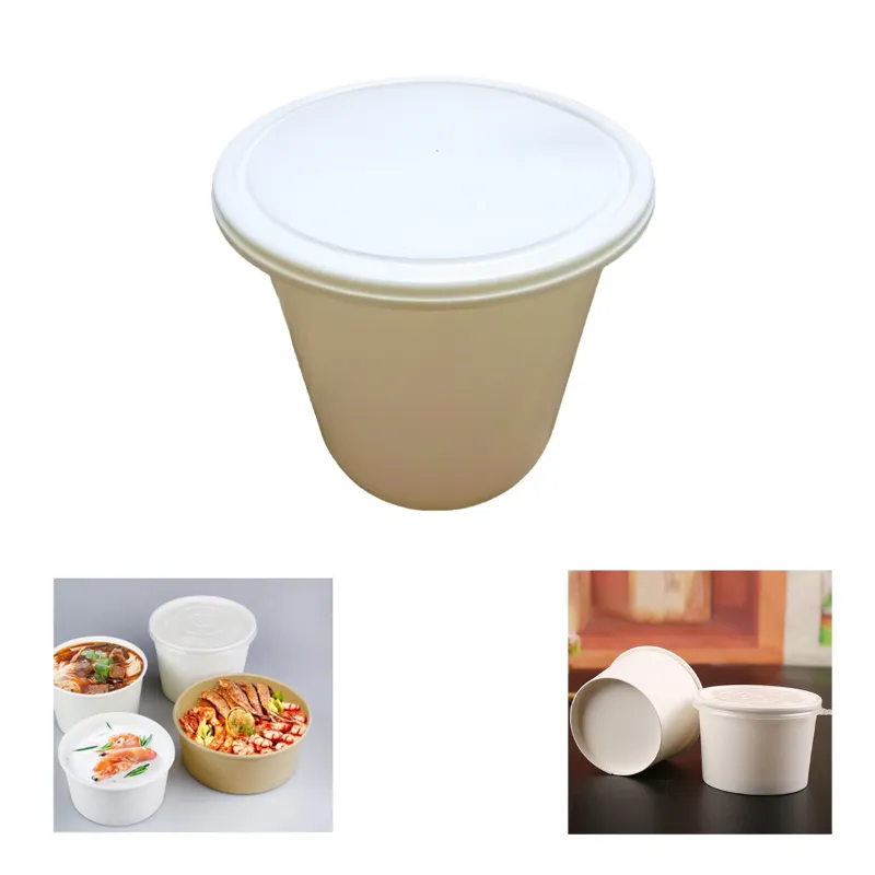 1000ml Milky White Containers with Transparent Lid