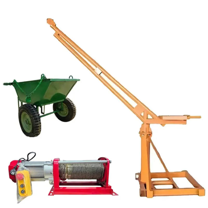 Crossbee 500 kg Capacity 360° MiniCrane With Electric Winch, 3 HP Motor, 50 Meter Wire Rope & 1 Pcs Double Wheel Trolley