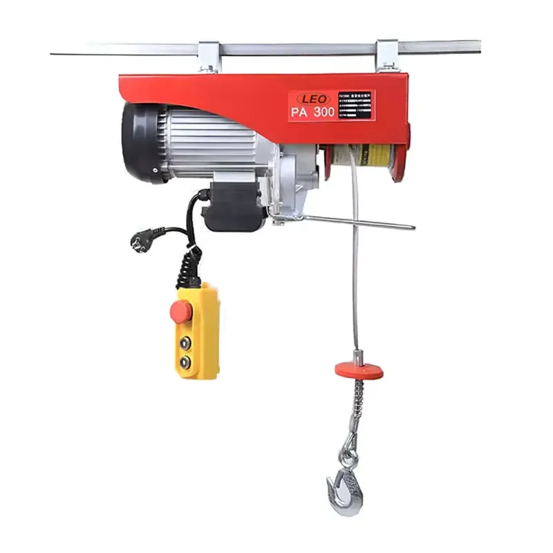 Leo PA 300 Mini Electric Hoist,1 HP Motor With 4 mm 20 Meter Wire Rope 