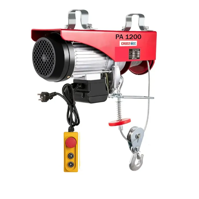 Crossbee PA 1200 kg Electric Hoist with 3 HP Copper Winding Motor, 8 mm diameter & 20 meter long Wire Rope