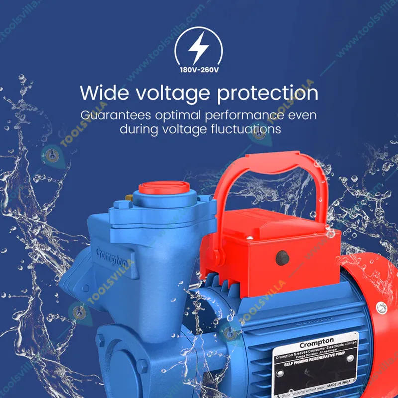 Crompton 1 Hp Single Phase Self Priming Monoblock Pump, 128ft Max. Head, 25X25mm (Mini Marvel I) - 1 Year Warranty