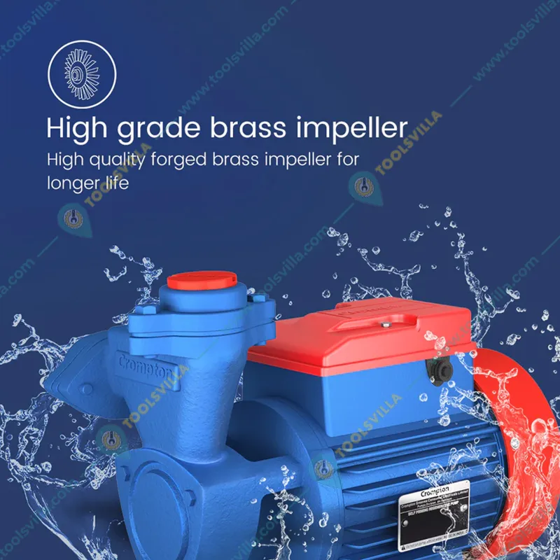 Crompton 1Hp Single Phase Self Priming Monoblock Pump, 157ft Max. Head, 25X25mm (MINI MASTER I) - 18 Months Warranty
