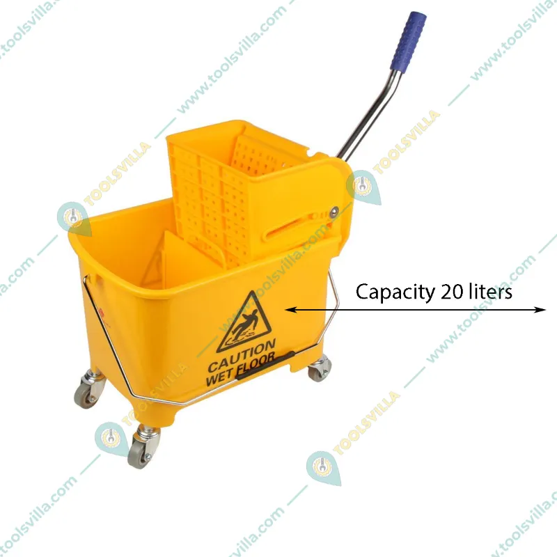 Heavy Duty Single Mop Wringer Trolley 20L for Cleaning and Mopping