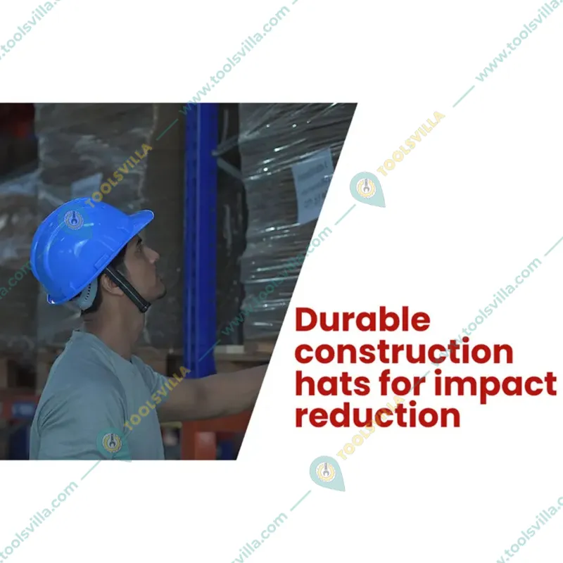Minsales Ratchet Safety Helmet - Blue Colour, Hard Hat For Construction and Industrial Work