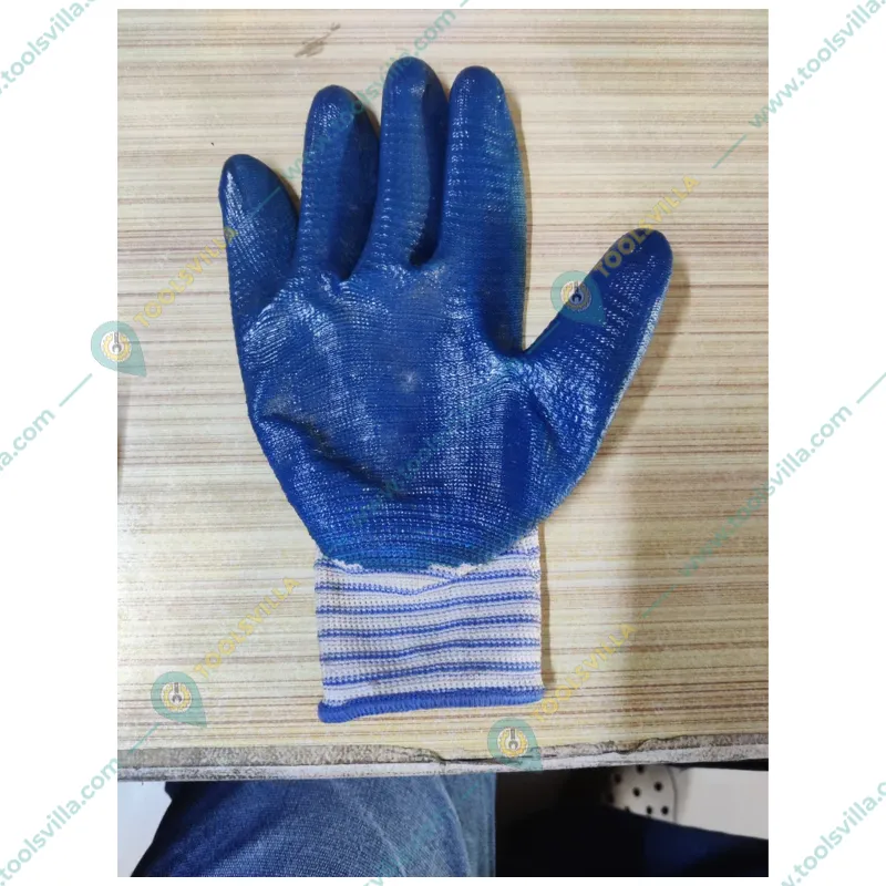 Minsales 10 Pair Safety Gloves - Cut Protection, Nitrile Coating, Full Fingered for Industrial Use