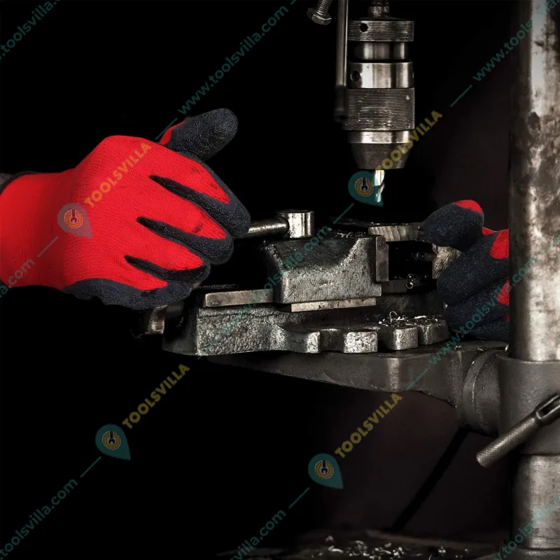 Minsales 5 Pair Safety Gloves - Nylon Latex Coated, Firm Grip, Cut Resistant for Industrial Safety Work
