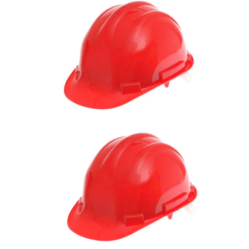 Minsales Ratchet Safety Helmet - Red Colour, Hard Hat For Construction and Industrial Work ( Pack of 2)