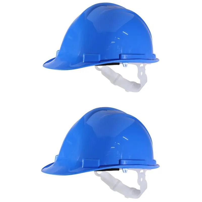 Minsales Ratchet Safety Helmet - Blue Colour, Hard Hat For Construction and Industrial Work ( Pack of 2)