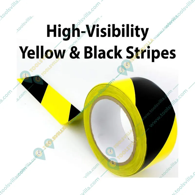 Minsales Yellow and Black Reflective Tape - 2 Inch x 5 Meter, Radium, Water Proof ( Pack Of 2 )
