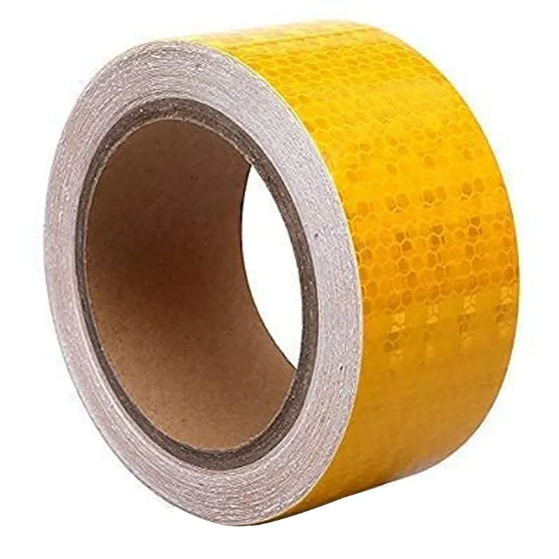 Minsales Yellow Reflective Tape - 2 Inch x 50 Meter, Radium, Water Proof