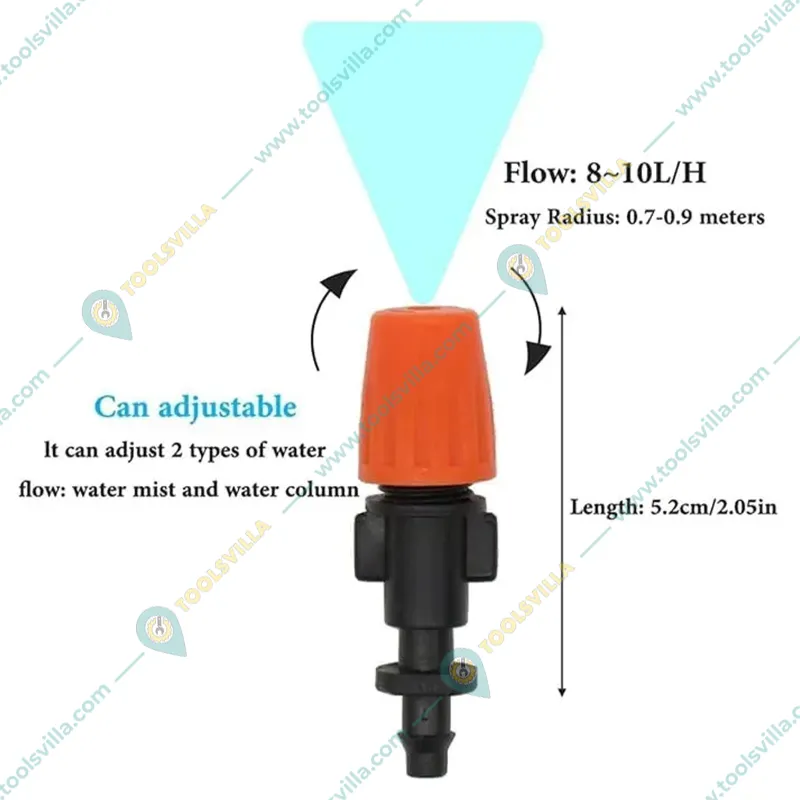 Drip Irrigation Misting Nozzles Adjustable Garden Dripper For Greenhouse, Agricultural Watering System (Pack of 20 Pcs)