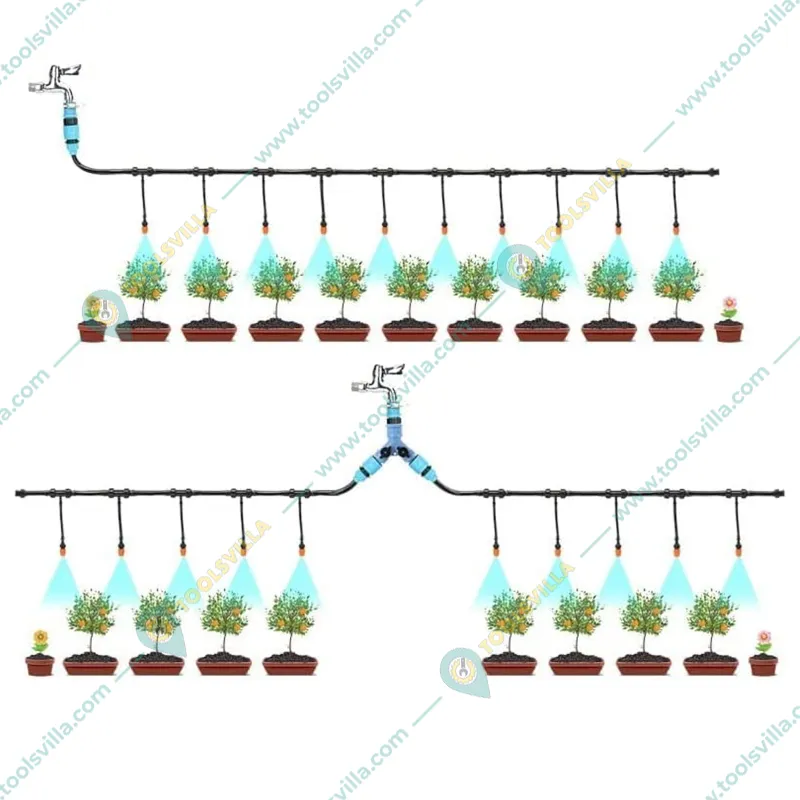 Drip Irrigation Misting Nozzles Adjustable Garden Dripper For Greenhouse, Agricultural Watering System (Pack of 20 Pcs)