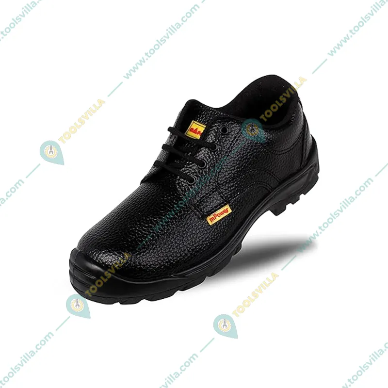 M Power Leather Men Industrial Safety Shoes With Steel Toe(Size-6)