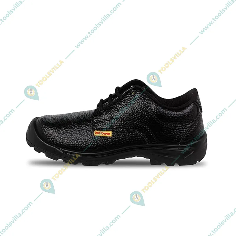 M Power Leather Men Industrial Safety Shoes With Steel Toe(Size-6)