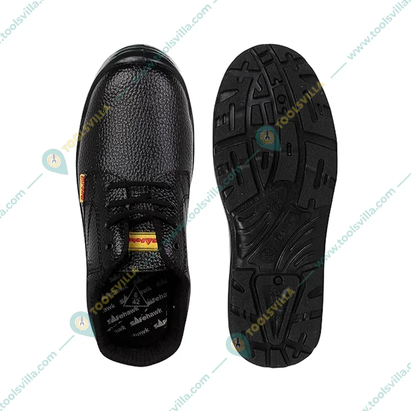 M Power Leather Men Industrial Safety Shoes With Steel Toe(Size-6)