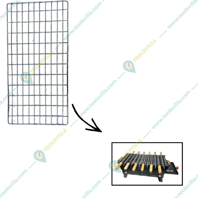 15x7.5 inch Mild Steel Grill for NE GRILLS Deluxe Quality Portable 17 inch BBQ Grill