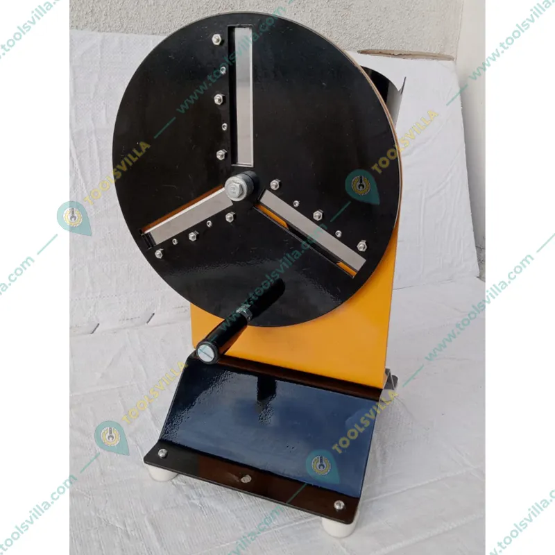 Hand Operated MS Body 3 Blades Wafer Maker Tabletop Vegetable Slicer Machine with Adjustable Cutting Thickness. 