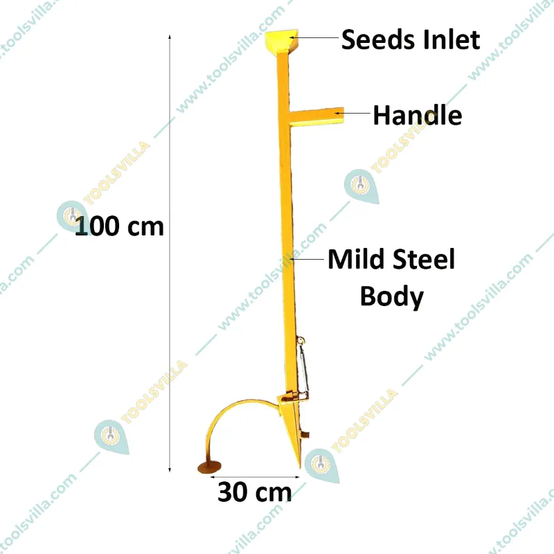 Mild Steel Hand Operated Planter and Seeder with Distance Marking Feature