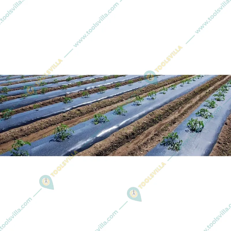 Siddhi 25 micron Black and Silver Mulching Sheet with Center Hole (Size : 3.25 feet x 400 meter)